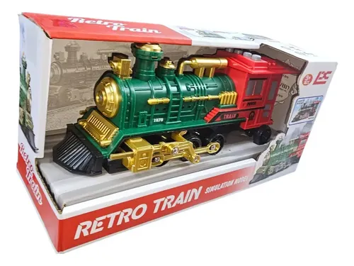 Tren Clásico Retro Train Con Vapor Luz Y Sonido A Pilas — foto 3