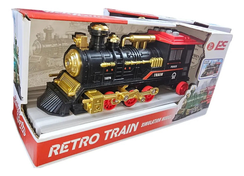 Tren Clásico Retro Train Con Vapor Luz Y Sonido A Pilas — foto 4