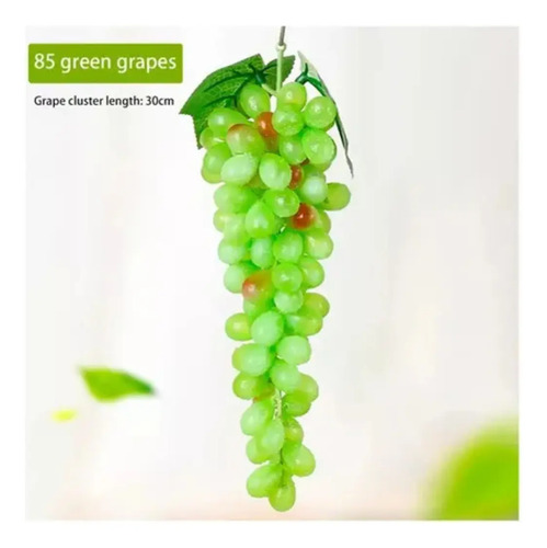 Uva Artificial Fruta Sintética Decoración Gigante 30cm Verde — foto 2