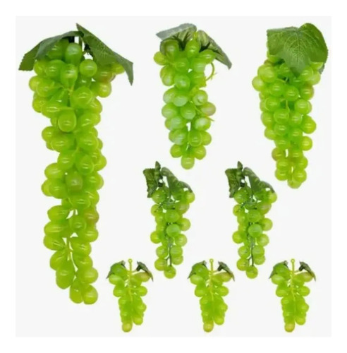 Uva Artificial Fruta Sintética Decoración Gigante 30cm Verde — foto 4