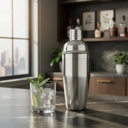 Vaso Coctelera  Profesional Acero Inoxidable 500ml Plateado — foto 2