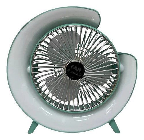 Ventilador De Escritorio Portatil Recargable Con Luz Led Varios — foto 2