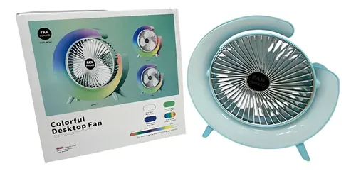 Ventilador De Escritorio Portatil Recargable Con Luz Led Varios — foto 7