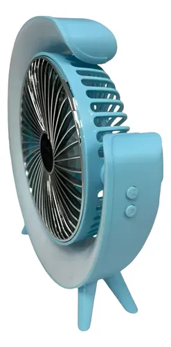 Ventilador De Escritorio Portatil Recargable Con Luz Led Varios — foto 8