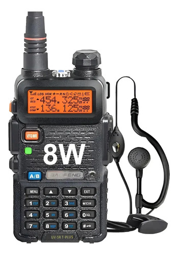 Walkie Talkies Radio Transmisor 8w Comunicador V-5r 520mhz Negro Doble Banda — foto 3